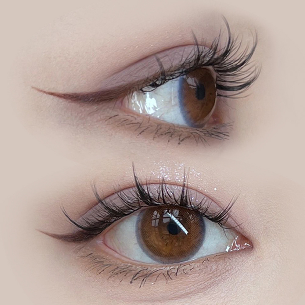 NAGARAKU segmentado pequeño diablo pestañas postizas barbie natural grueso estilo de dibujos animados perezoso auto-injerto de pelo