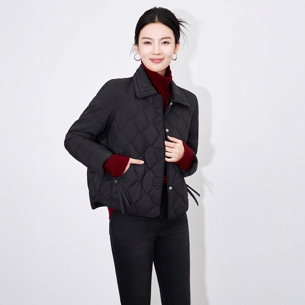 Velvet keep warm down jacket