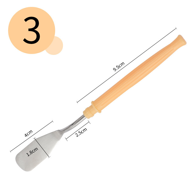 Cuchillo de pintura al óleo especial de arte, polvo de agua, pigmento de acrílico, cuchillo de selección de cuchillo de madera de acero inoxidable, cuchillo de toner de punta plana