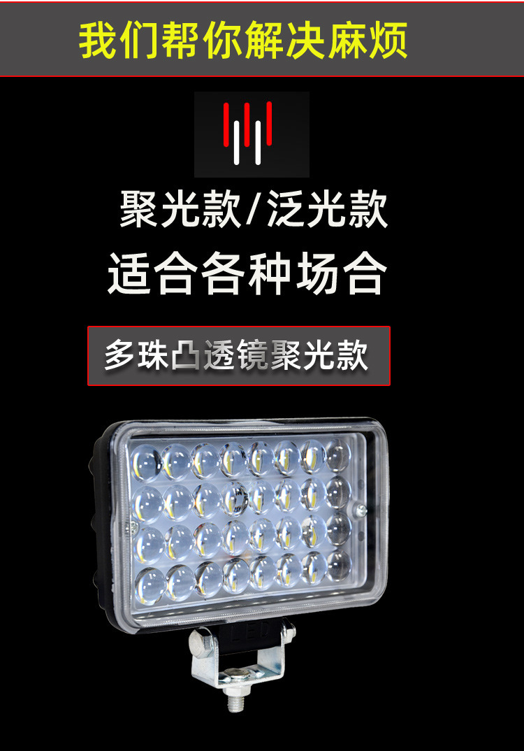 Wholesale 12V 24V Car Led Spotlights, Tricycle, Motorcycle, Truck Headlights, High-Intensity Electric Vehicle Front Headlights