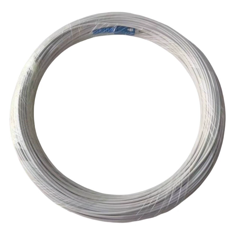 Оптический кабель SC для внутренней прокладки, одножильный, с односторонним квадратным коннектором, готовый патч-корд, оптоволоконный кабель GJXH, металлический, телекоммуникационного класса, соответствует национальным стандартам