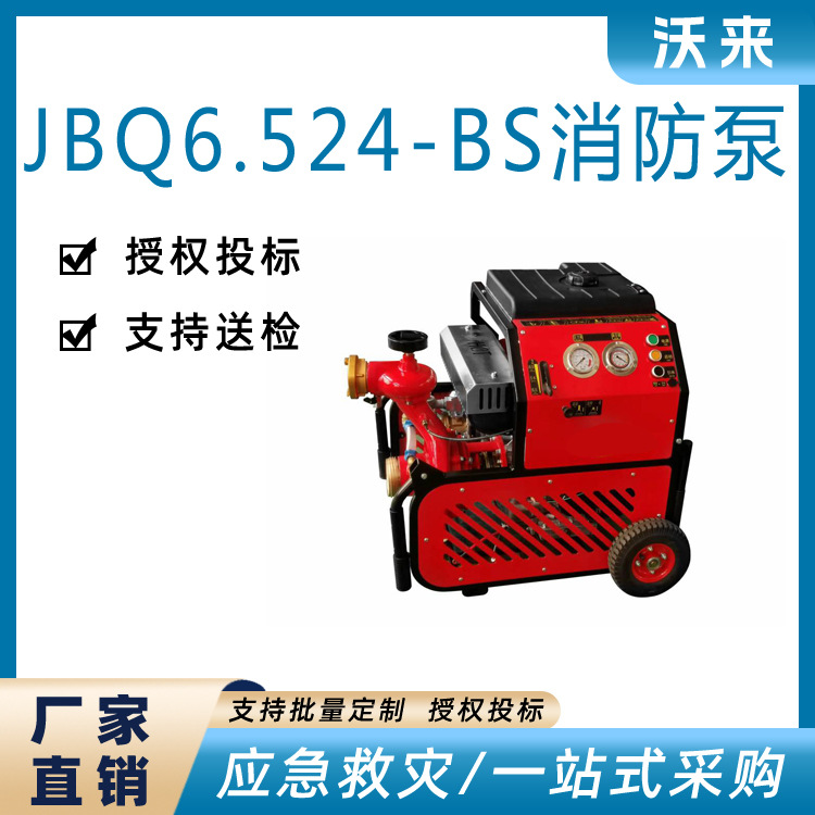 森林消防灭火泵JBQ6.5/24-BS手抬机动消防泵可旋转出水阀单级离心
