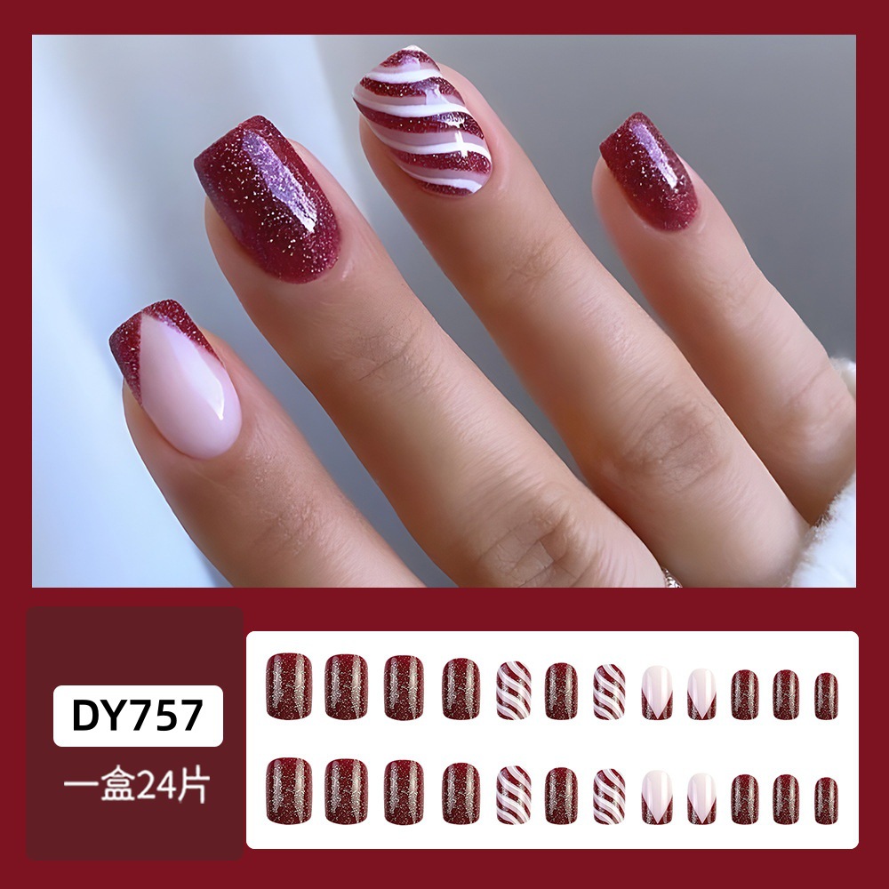 Puntas de uñas postizas de estilo europeo y americano, piezas de uñas desmontables de longitud media, uñas usables, puntas de uñas puras y elegantes.