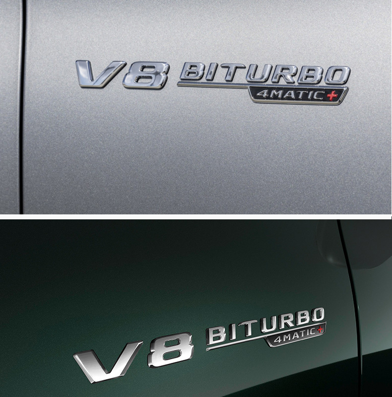 Suitable for Mercedes-Benz modified AMG43/53/63 leaf side label TURBO4MATIC letter car labeling