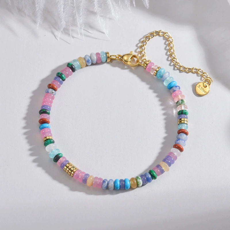 Органичный маленький дизайн бус bracelets, ювелирная нержавеющая сталь, аксессуар, французский стиль, лёгкая роскошь