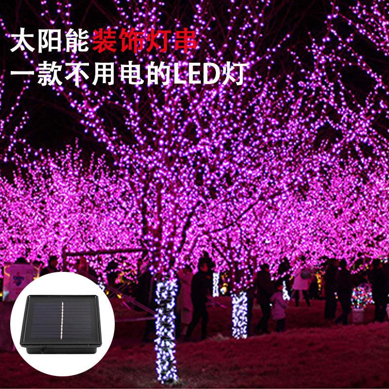 LED luz de la secuencia solar de fondo cielo estrellado al aire libre a prueba de agua Cadena de color de luz de ingeniería de Iluminación LED solar Luz DE LA Secuencia