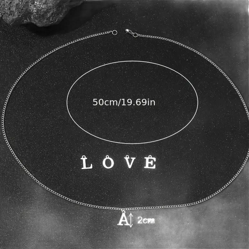 Heißer Verkauf: Klassische Halskette mit 26 Buchstabenanhängern – Persönlichkeit, schlichtes Hip-Hop-Herren-Design_voghion.com