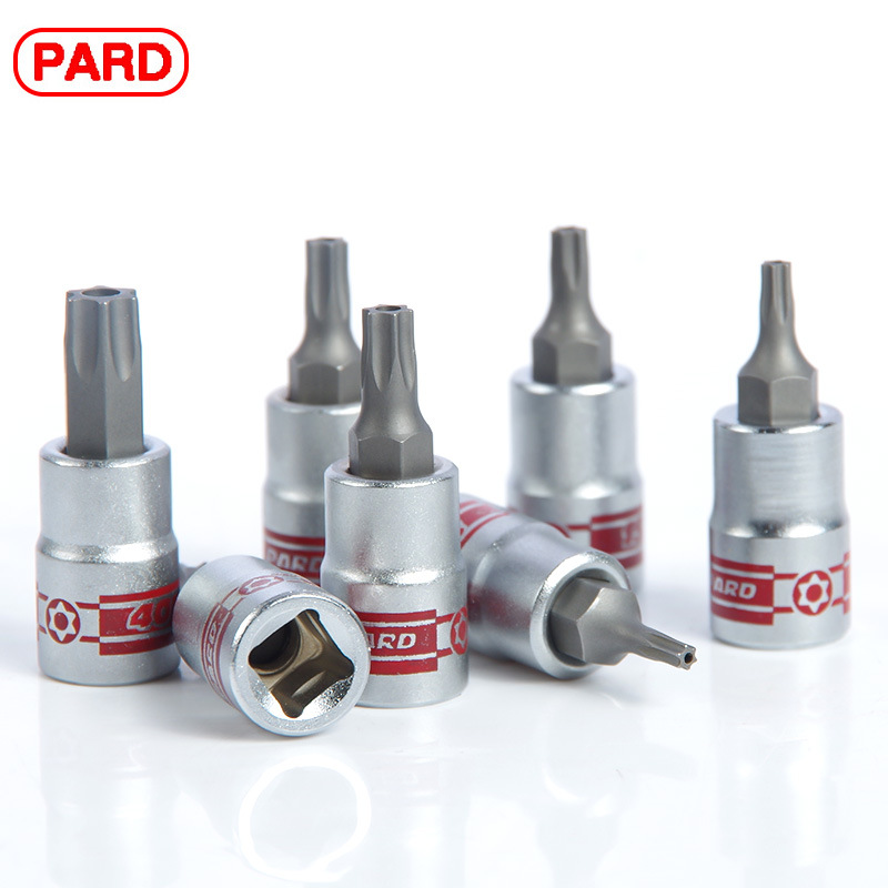 PARD有孔花型旋具套筒T8-T80棘轮扳手套筒汽修小中大飞中空梅花头