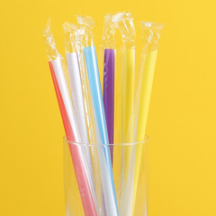 吸管一次性單獨包裝珍珠奶茶店專用單支獨立商用透明塑料大吸管粗