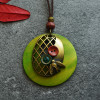 Retro ethnic metal accessories, necklace, sweater, ethnic style, new collection, cotton and linen