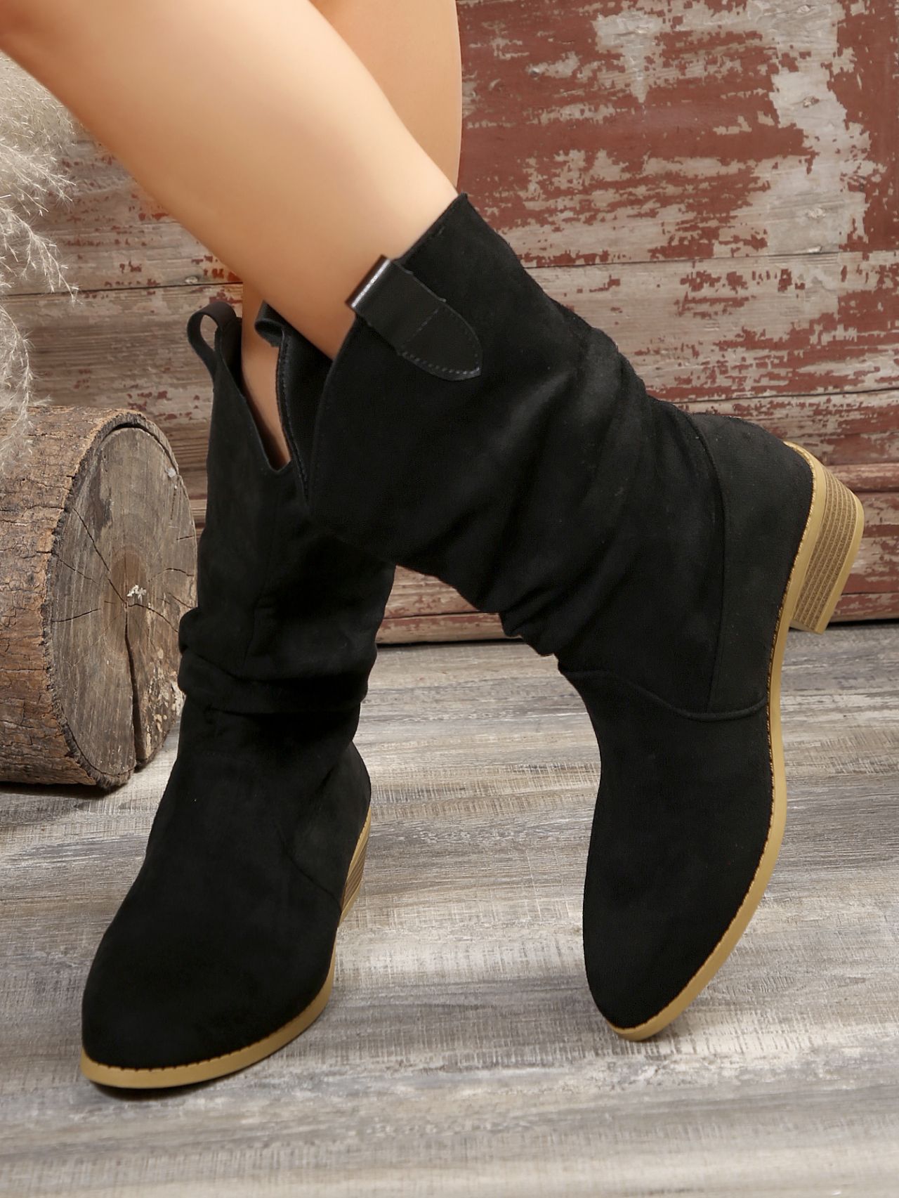 Women's Shoes 2024 autumn and winter new women's all match Martin boots fashion trend suede Martin boots large size women's boots_voghion.com