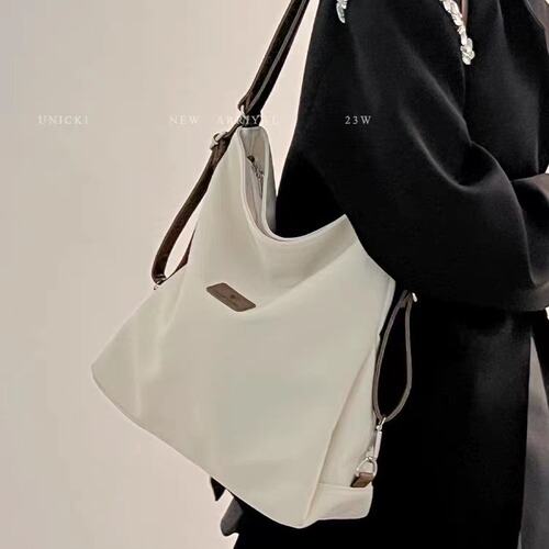 Student class canvas bag women's new summer large-capacity backpack commuter single shoulder armpit tote bag