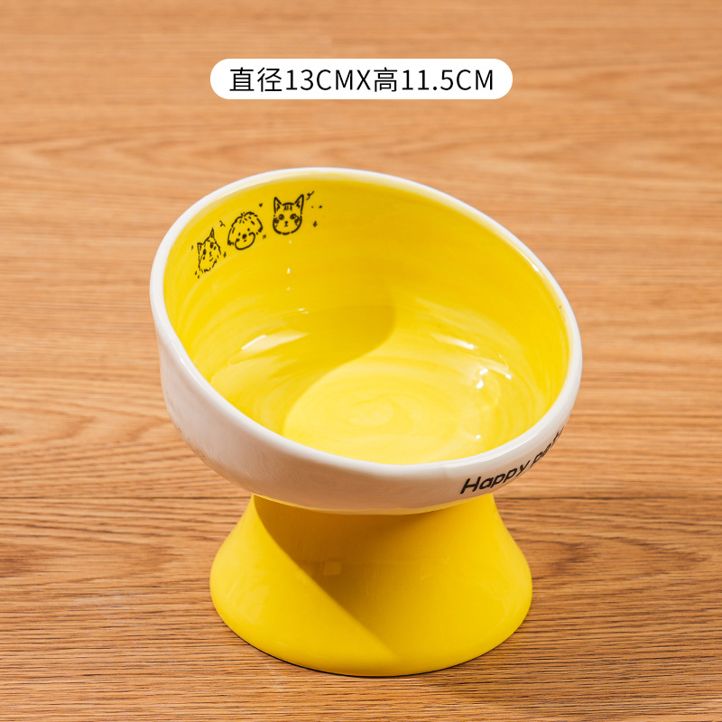 Nuevo conjunto de cuencos de cerámica pintados a mano, cuencos de grano para mascotas, cuencos de agua para mascotas, perros, gatos, bebidas, alimentos