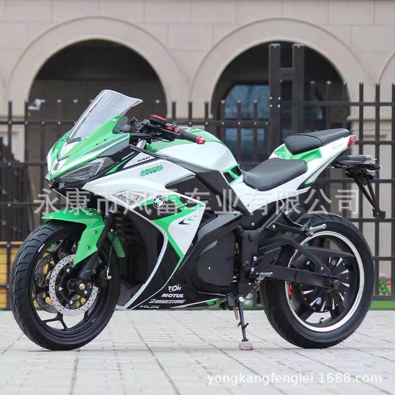 Motocicleta eléctrica de alta velocidad de alta potencia R3 de 72v para adultos doble V6 súper grande carrera de motocicletas eléctricas image 4