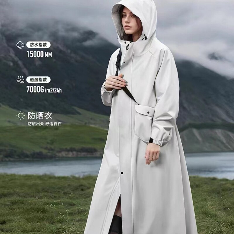 Outdoor Windbreaker, Running and Mountaineering Raincoat, Thickened Adult Cycling Poncho, Rainproof, Windproof and Sun Protection Clothing