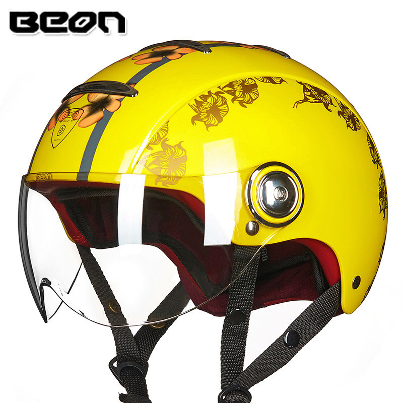 BEON medio casco coche eléctrico cabeza femenina casco de la motocicleta Four Seasons universal verano primavera ventilación transpirable B105 liquidación