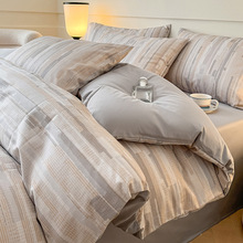 冬季简约床上四件套纯棉全棉2023新款床单被套宿舍三件套