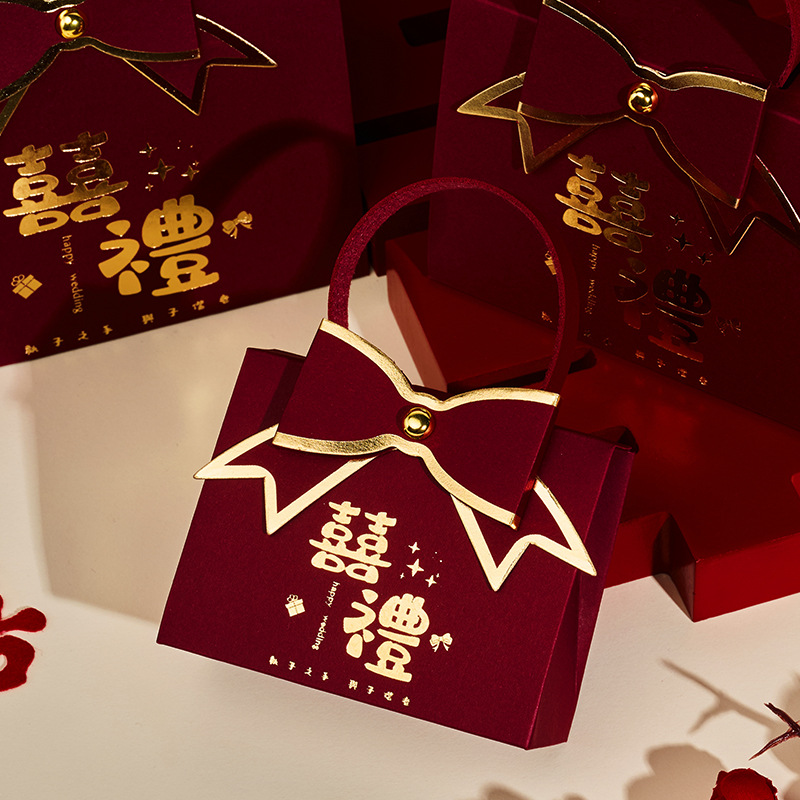 Caja de dulces de boda 2026 nuevo estilo chino de alta sensación caja de regalo de boda cajas de dulces de gran tamaño cajas vacías especiales de boda
