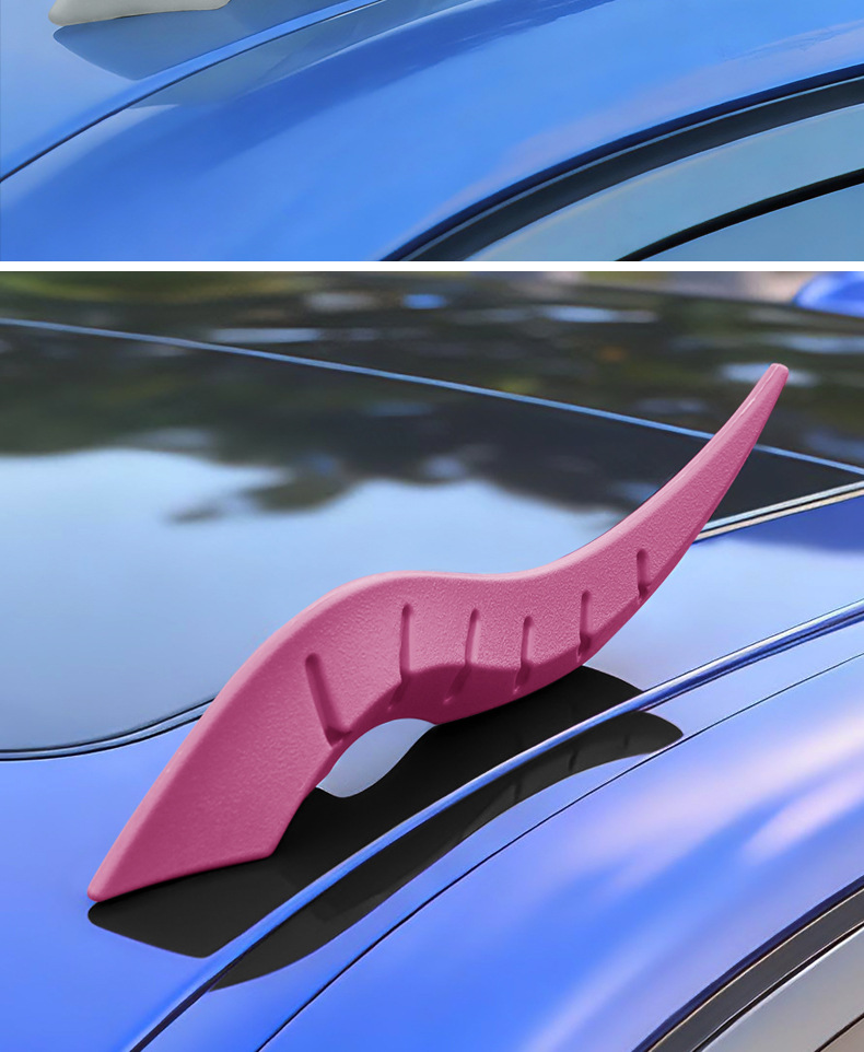 Cross-Border Dragon Horn Car Roof Decoration Car Modification Vehicle Upgrade Arc Light Speed-Type Airflow Fins Accessories Wind Knife Decorations