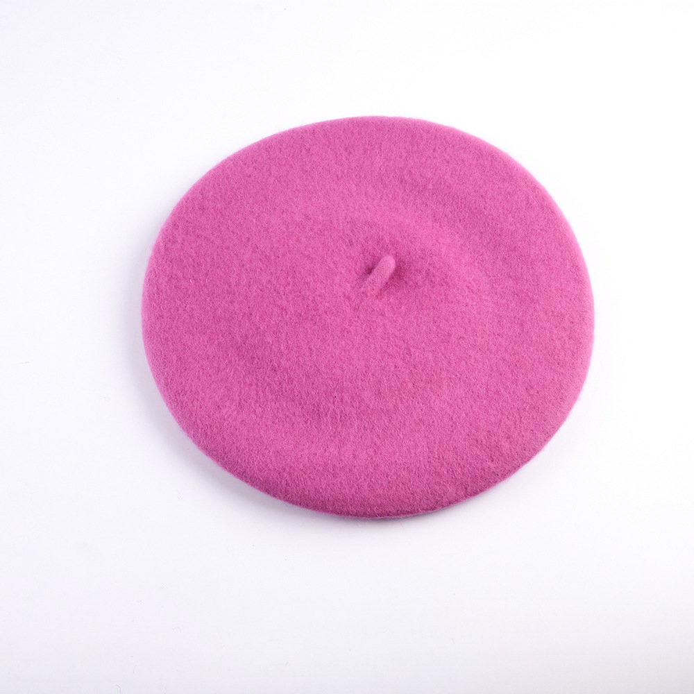 Unisex Wool beret Autumn-winter vintage woolen painter's hat Winter hat Lady's bud hat_voghion.com