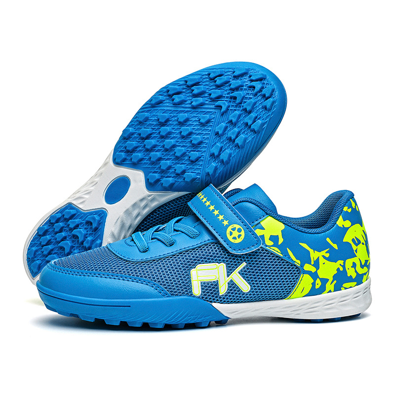 Zapatillas de Fútbol con Cierre de Velcro para Niños TPU y Malla Ligero para Césped Natural y Artificial image 10