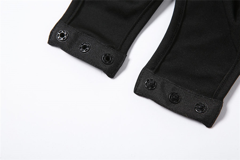 hollow slim long sleeve waistless solid color jumpsuit NSYOM114519