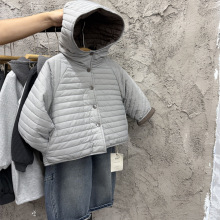 韩版冬季儿童两面穿连帽棉服男童女童加厚双层棉衣面包服保暖外套