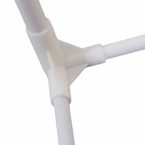 Mosquito net paint art bracket iron art stainless steel mosquito net accessories three-way white pole steel pipe can be equipped with a single long