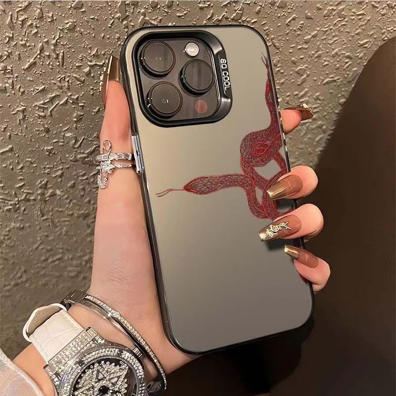 Nueva serpiente roja europea y americana para iPhone 16 funda para teléfono móvil 11 Apple 15promax/14 art 13pro12