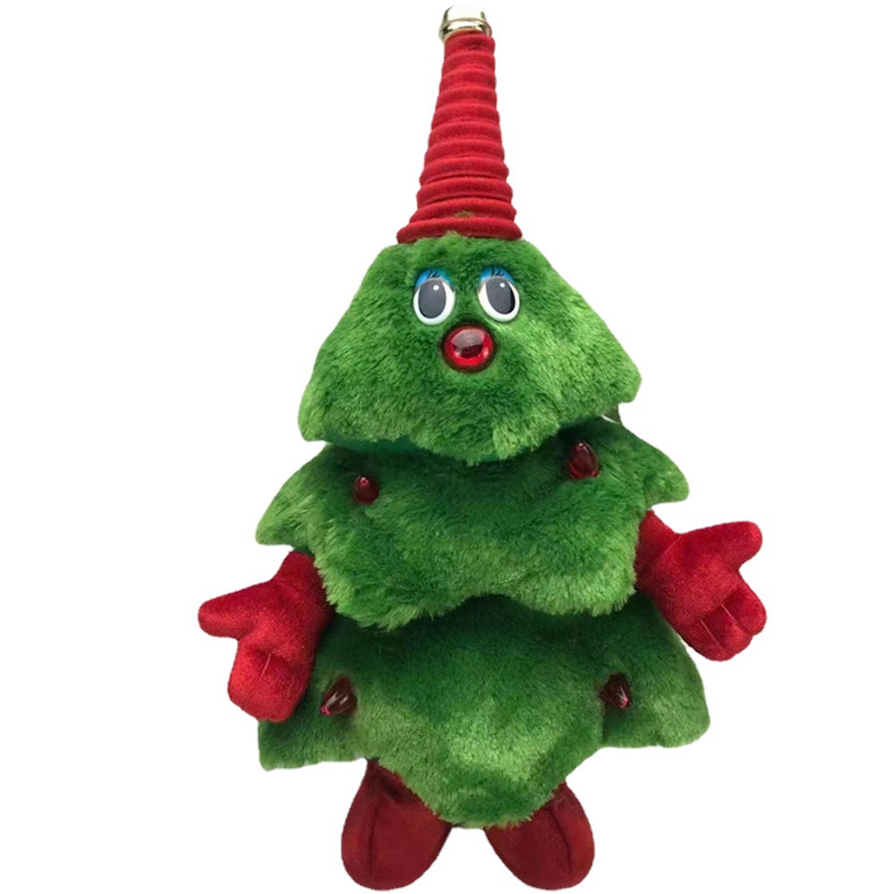 Navidad eléctrica de peluche de juguete árbol de Navidad cantando baile brillante Árbol de Navidad fiesta de vacaciones decoración regalo
