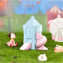 游乐场景观DIY滑梯微树脂摆件园艺天轮新款木马蛋糕轮滑摩天摩天