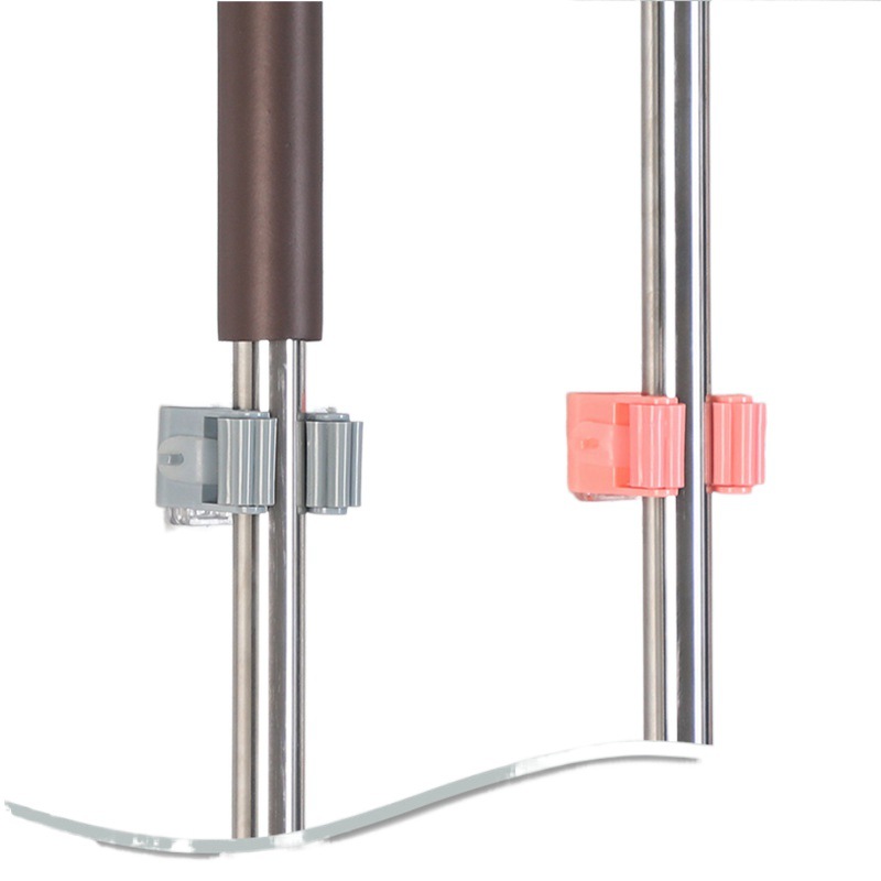 Gancho de la fregona libre de sacador de la fregona rack hebilla de almacenamiento artefacto organizador de la pared del baño colgando clip de la fregona