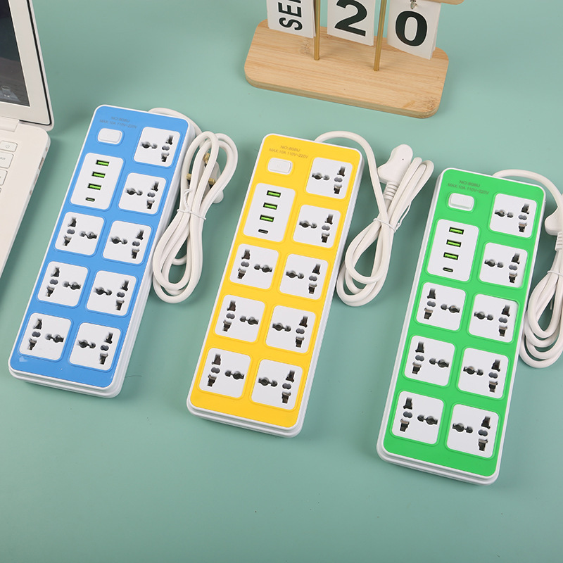 Conector de exportación de comercio exterior USB interruptor multifunción de oficina en el hogar con cable 3USB + 1Type-c