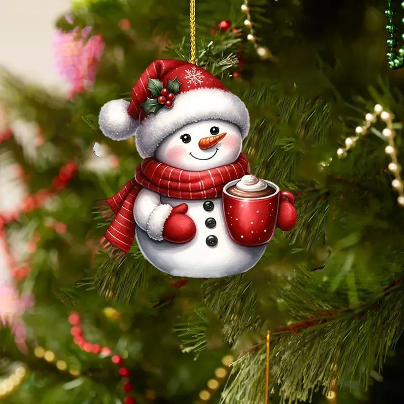 Transfronterizo Amazon árbol de Navidad regalo muñeco de nieve árbol de Navidad colgante accesorios de automóviles acrílicos colgante árbol de Navidad