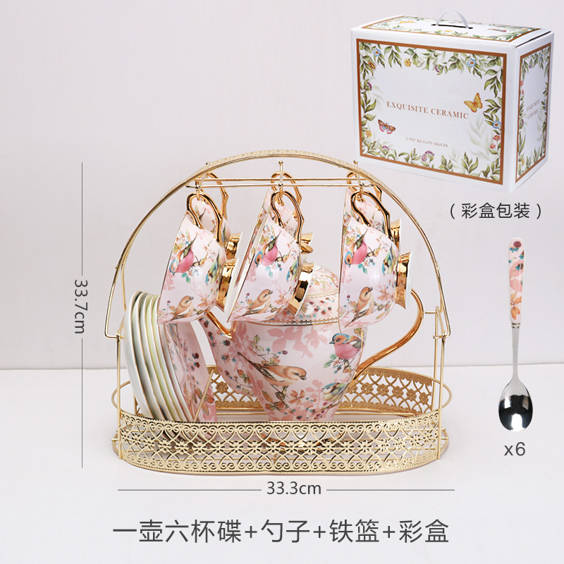 Exquisito hueso China taza de café y platillo de alta gama británica juego de té de la tarde traje de inauguración de la casa novias mano caja de regalo