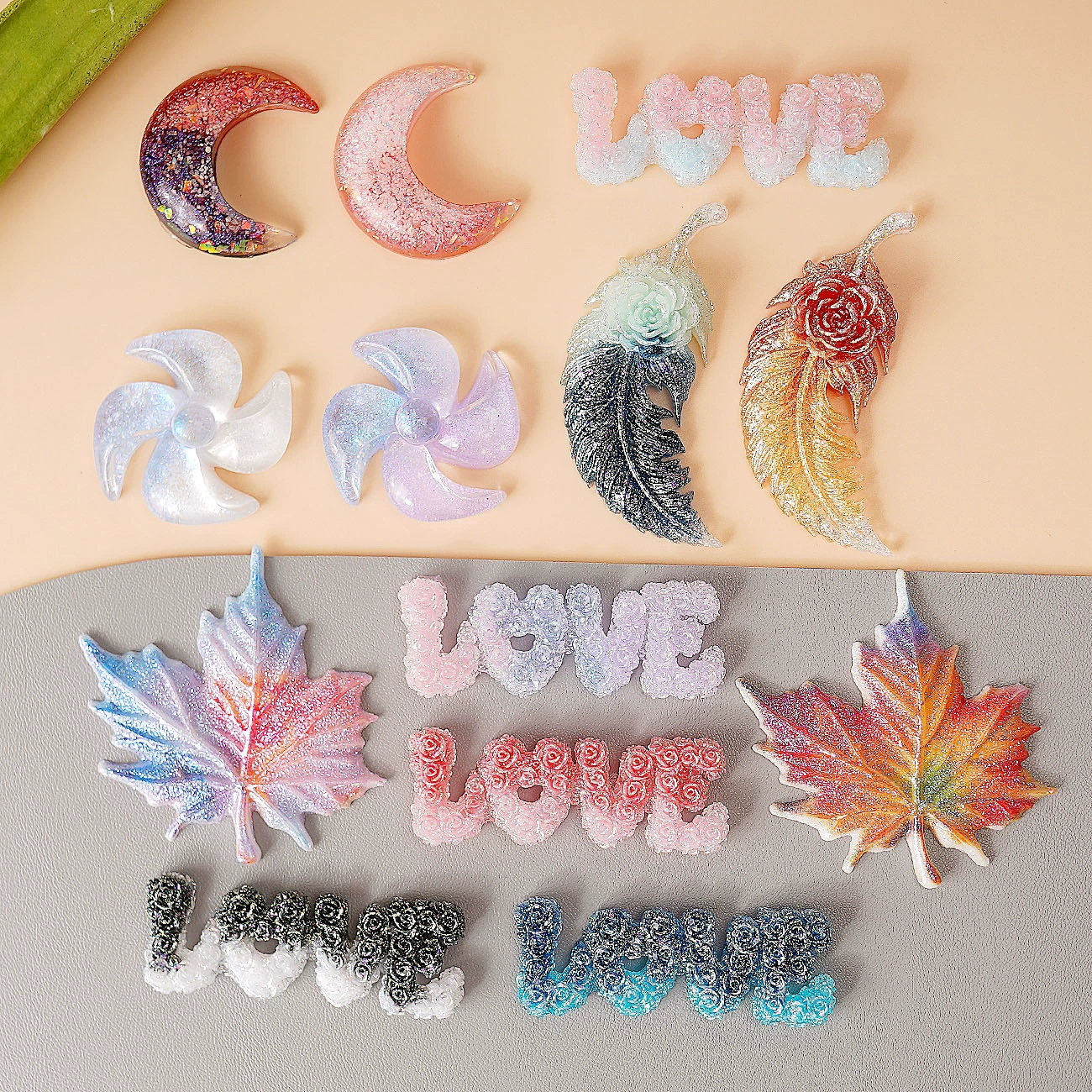 Светящийся светлячок из кленового листа цветочного перья ювелирный аксессуар сделать DIY чехол для телефона кремовый клей шрифт украшения