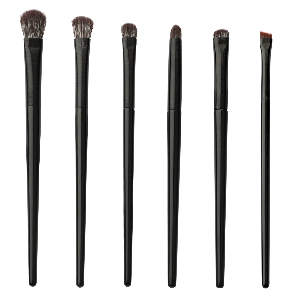 Soft brush, set for eye makeup, small eye pencil, 6 pieces