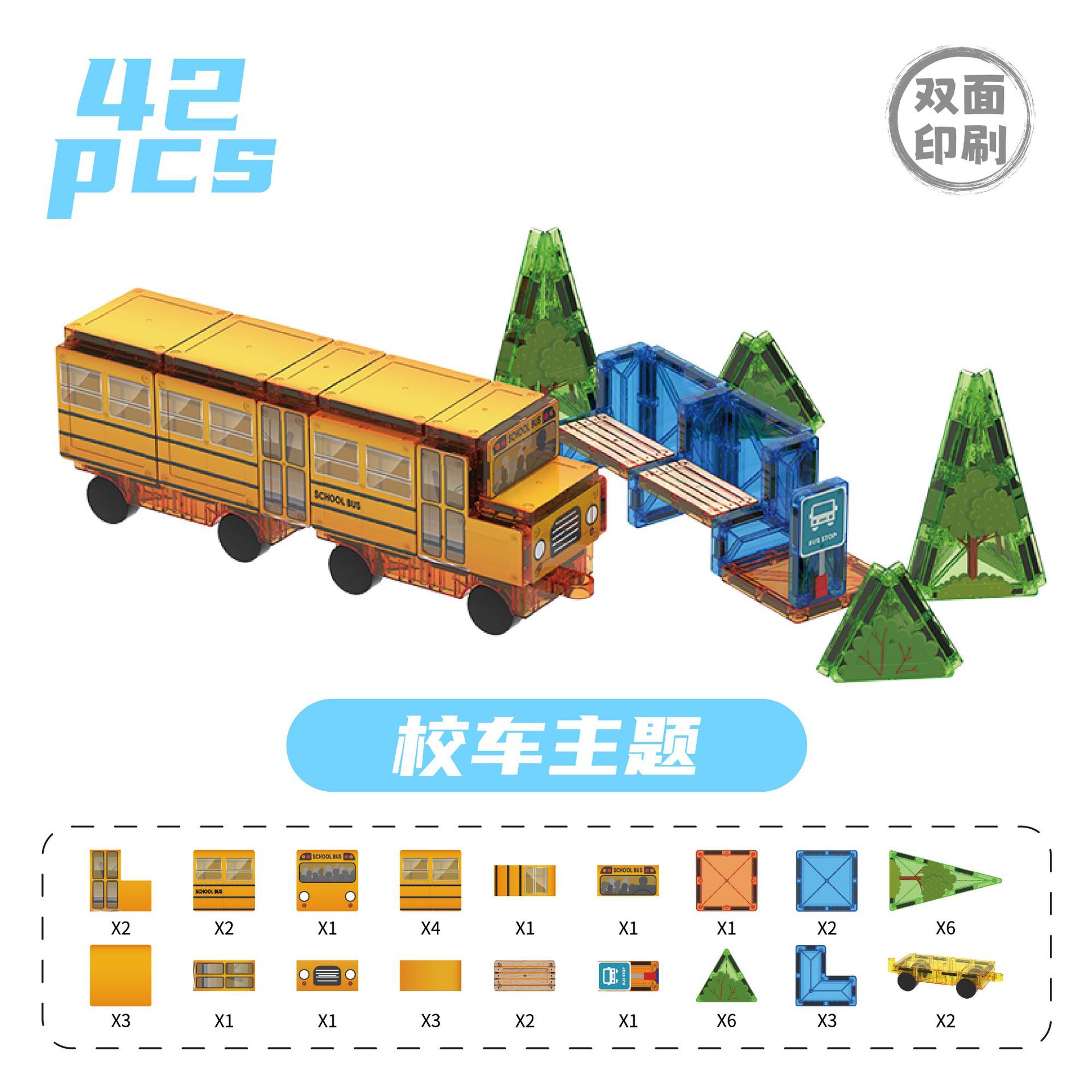 Qianman Hong Kong - Autobús de dos pisos estilo tranvía retro, modelo de coche, juguete educativo de bloques de construcción para niños, compatible con Lego