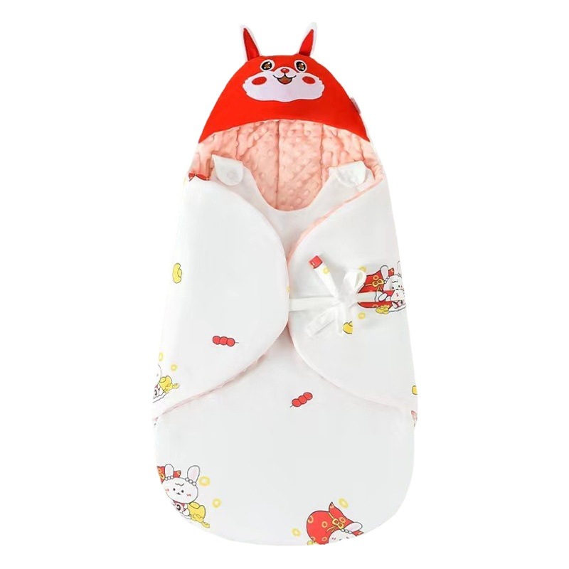 Baby Swaddle Blanket for Autumn and Winter, Pure Cotton, Thickened Newborn Baby Wrap, Maternity Ward Blanket, Newborn Swaddle, Anti-Kick Sleeping Bag