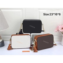 批发外贸货源女包斜跨单肩百搭包十字纹小方包链条包相机包