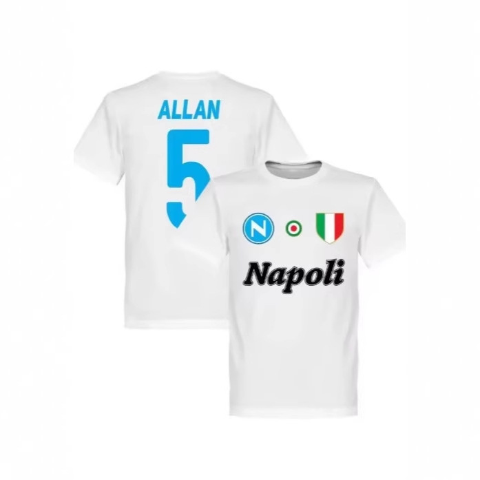 Camisa de manga corta de fútbol de la edición boutique de moda de Nápoles con top de manga corta de entrenamiento de festival de música de Nápoles 3D