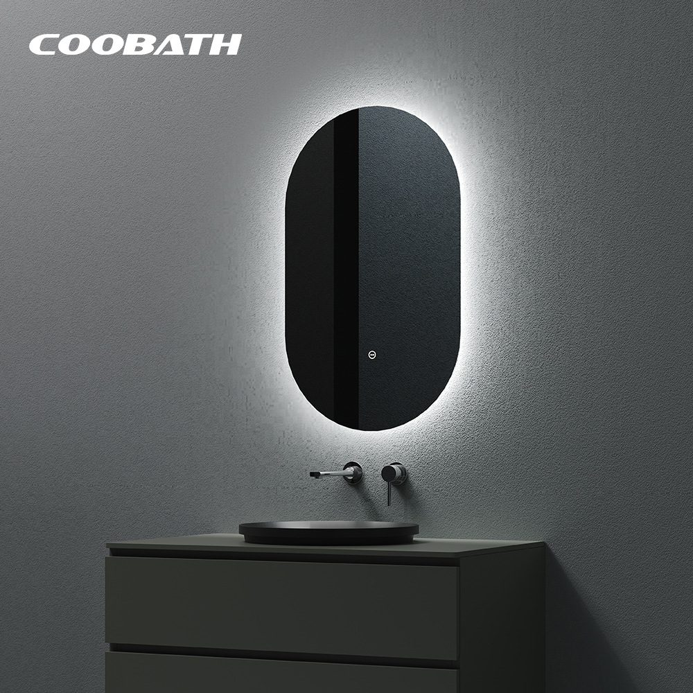 Smart Touch Led Light Mirror Bathroom Anti-Fog Bathroom Mirror Wall-Mounted Bathroom Mirror with Light