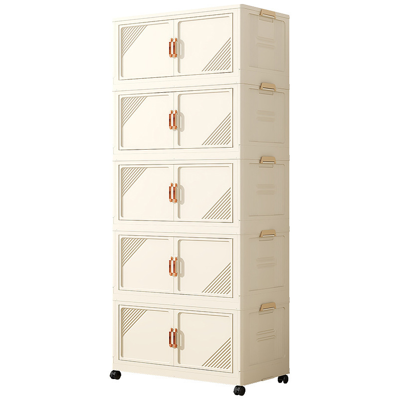 Caja de almacenamiento plegable sin instalación, armario de almacenamiento para bocadillos, armario de almacenamiento para ropa de dormitorio doméstico, armario de almacenamiento de artículos diversos