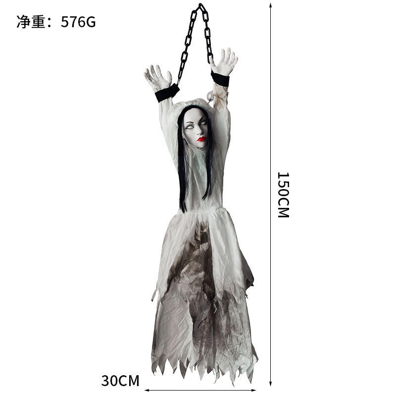 Popular Halloween fantasma Festival decoraciones atadas a mano hombres y mujeres vibración colgante fantasma Casa Encantada Cámara escena diseño accesorios al por mayor