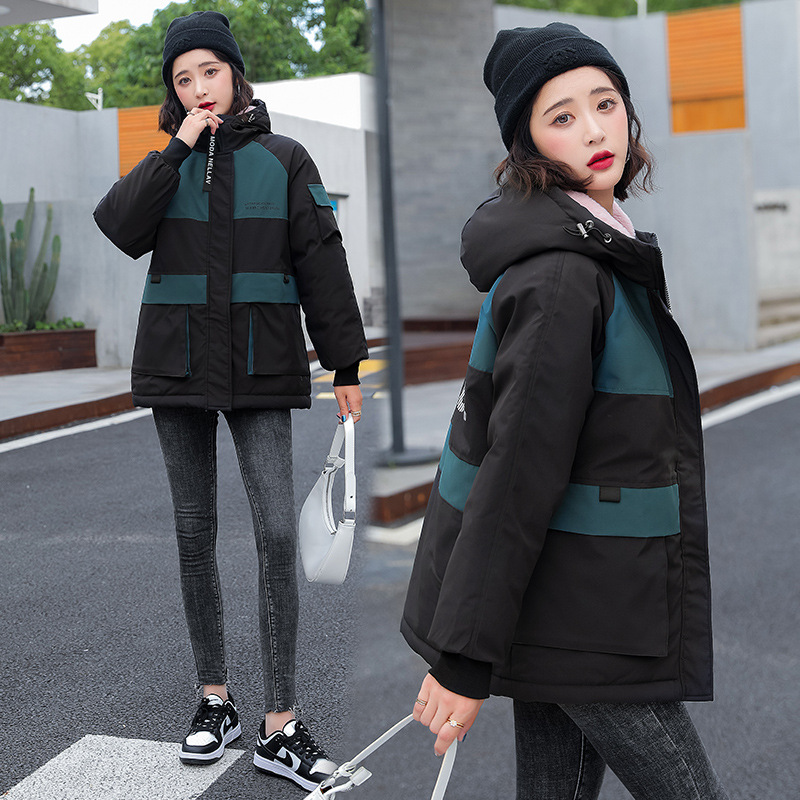 2021 nuevo engrosado para superar el estilo de mujer largo estilo coreano suelto abrigo de invierno delgado calentamiento abrigo de algodón para mujeres image 4
