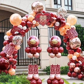 结婚气球拱门支架农村门口婚庆室外装饰婚房布置套装婚礼开业装扮