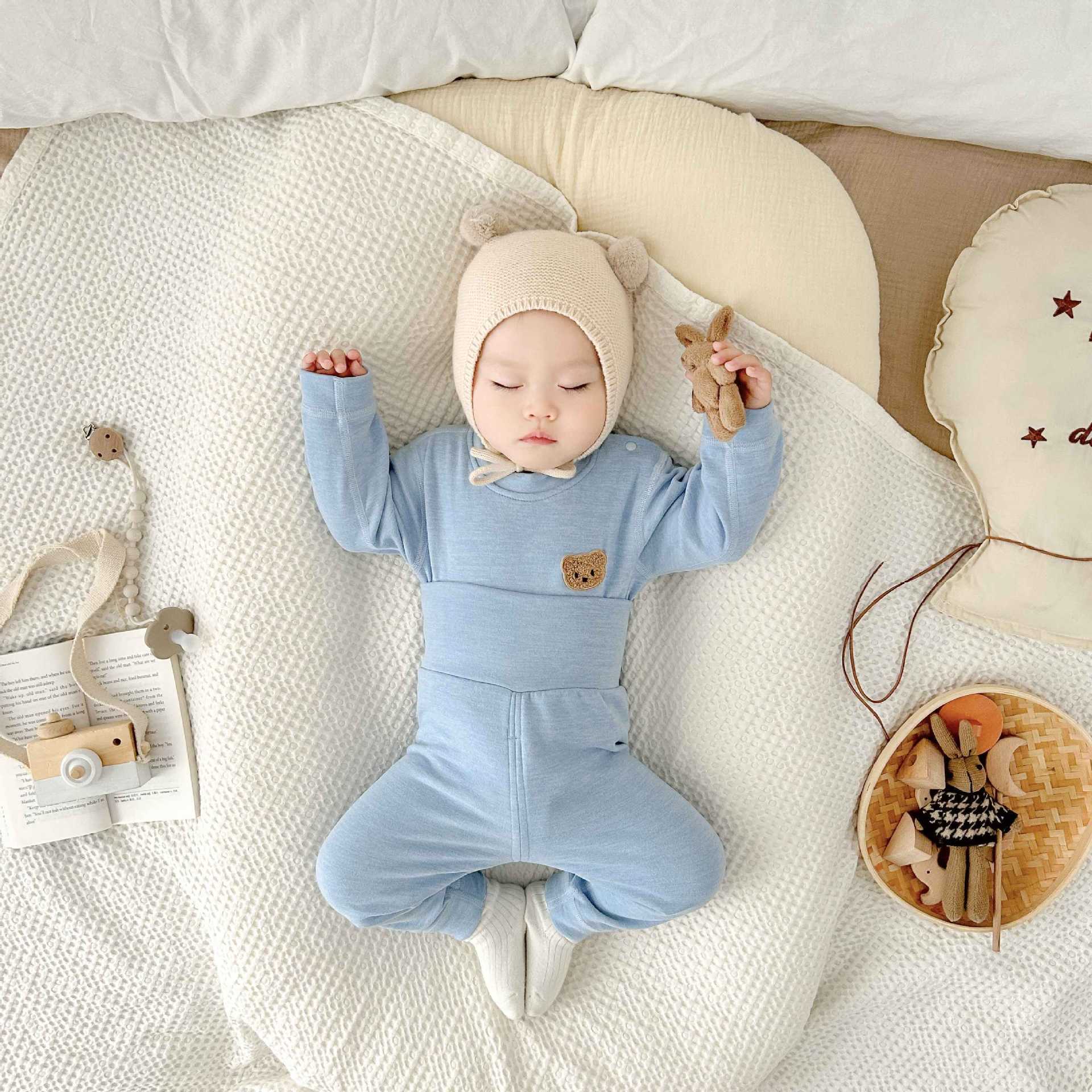 [cashmere silk] blue [thickened belly protector]