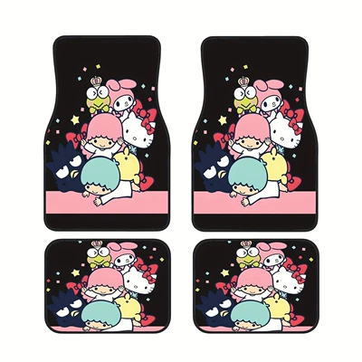 Cross-Border Sanrio Car Floor Mats for Main and Passenger Seats, Front and Rear Floor Mats, Amazon Temu Dropshipping Cartoon Foot Mats (Avtomobil döşəmə paspasları) - fh619-1-3344cm4468cm-two-pieces-each