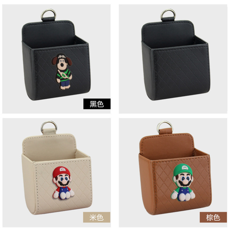Bolsa de almacenamiento de salida de aire del automóvil bolsas de colgar de teléfonos móviles creativas Mary caja de almacenamiento de artículos para colgar almacenamiento
