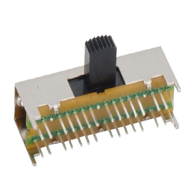 厂家4档拨动开关侧推  高品质4档滑动开关6P4T 侧拨4位转换开关